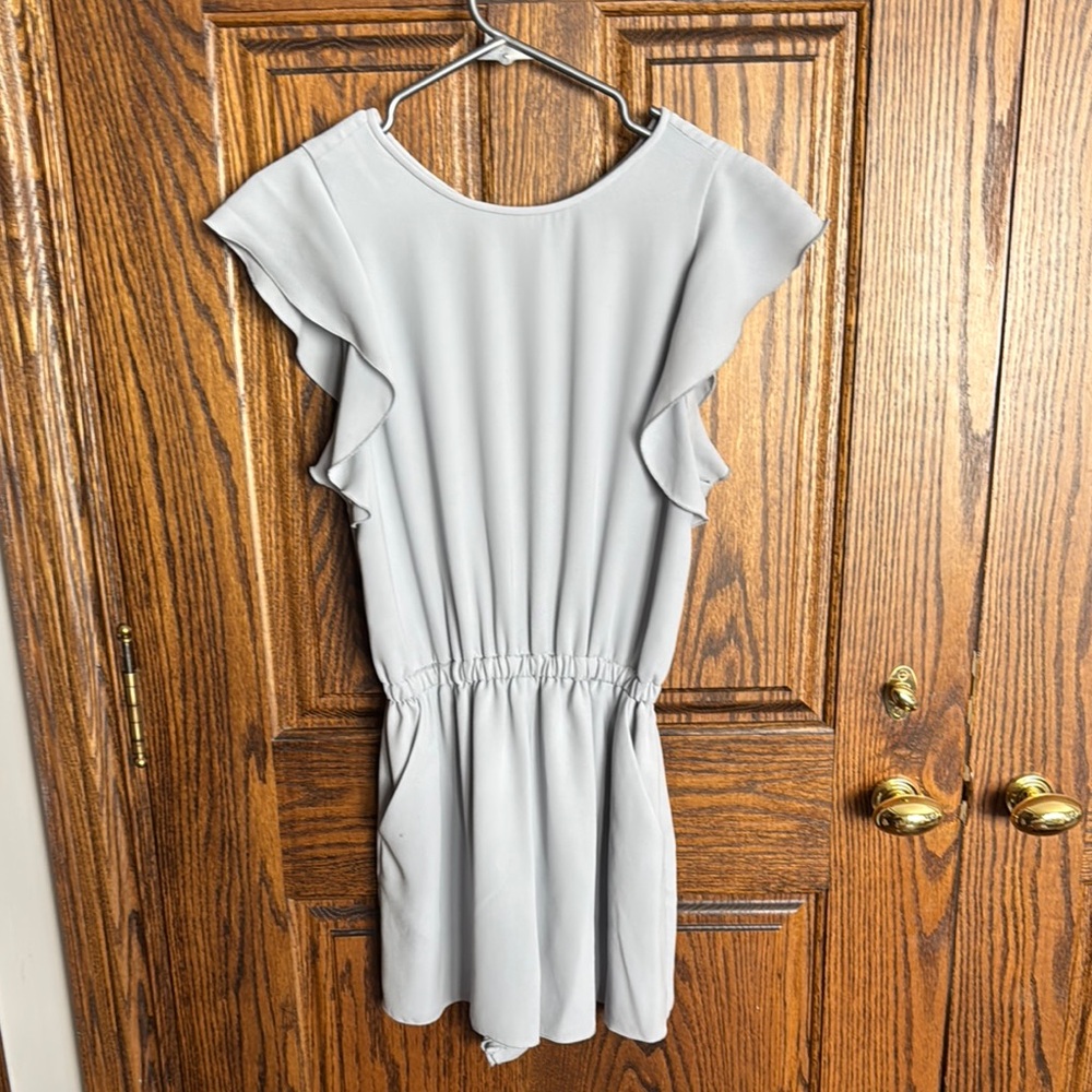Wilfred Cream Sheath Jumpsuit with Flutter Cap Sleeves